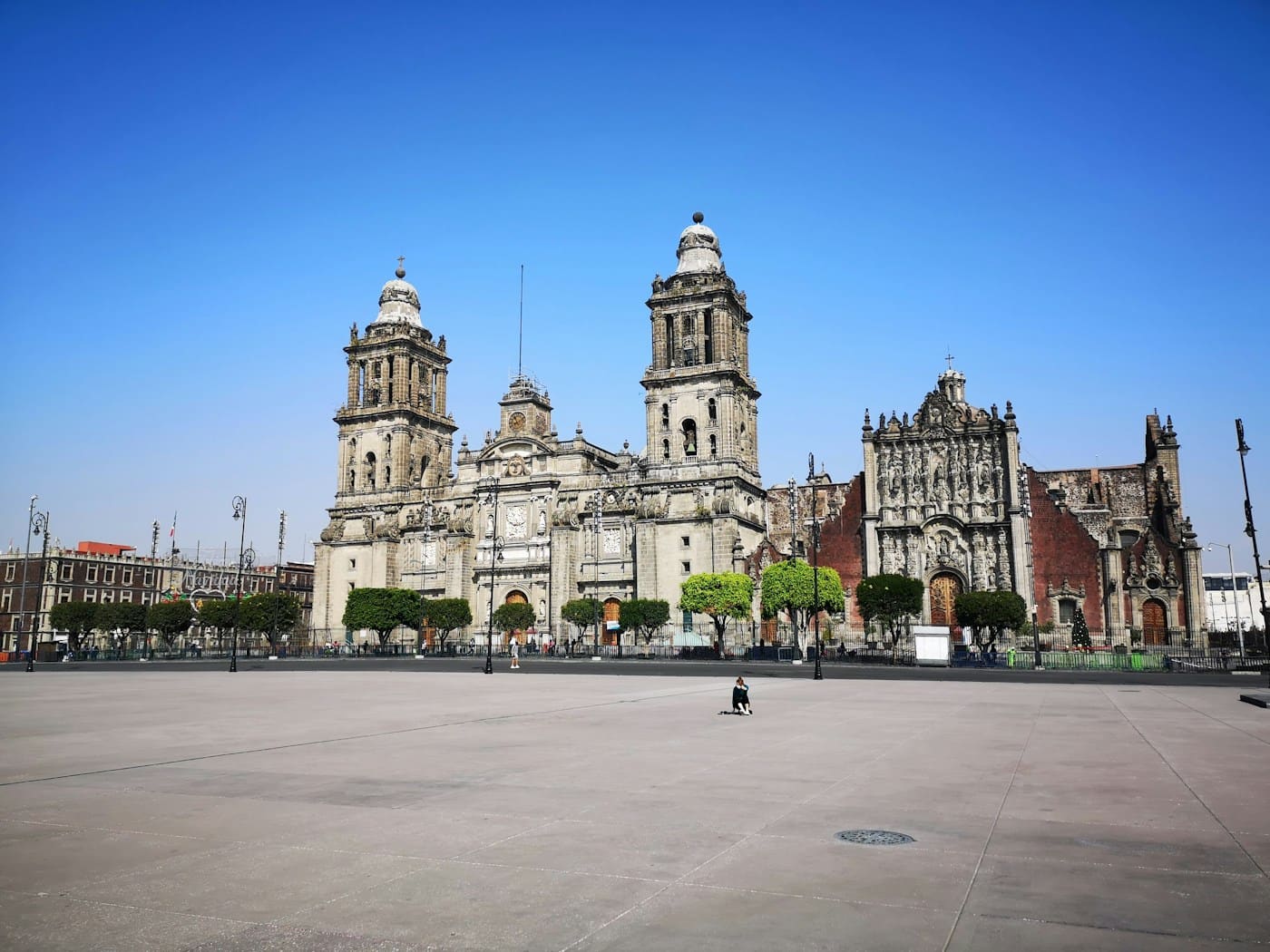 Mexico City Metropolitan Cathedral and plaza in Centro Histórico